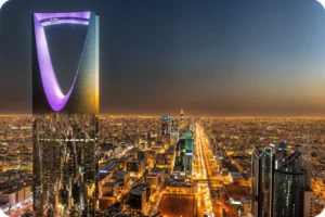 Kingdom Centre Tower offering views over Riyadh city