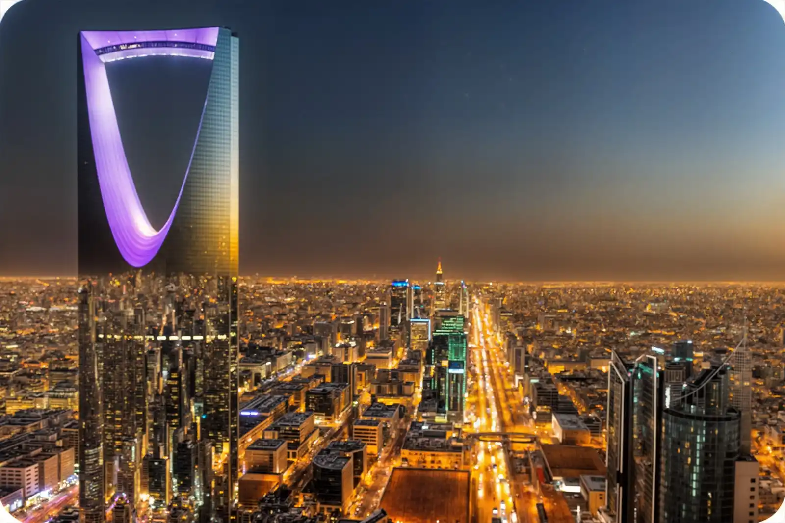 Kingdom Centre Tower offering views over Riyadh city