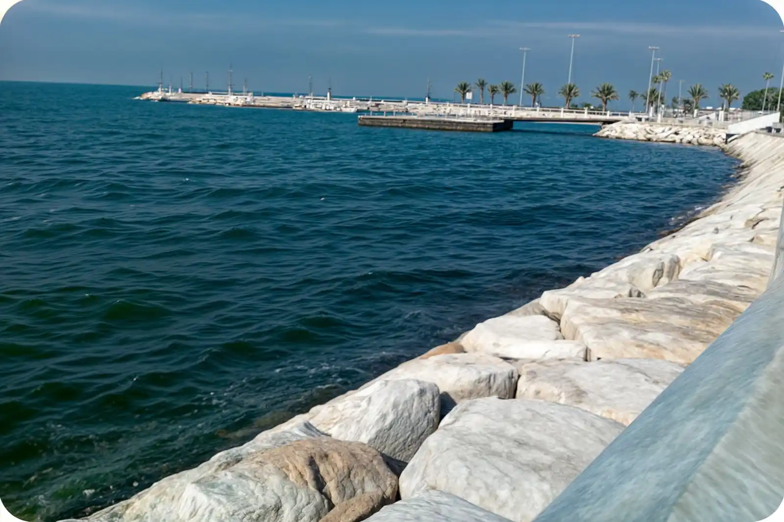 Discover Dammam Corniche with sea views and leisure areas