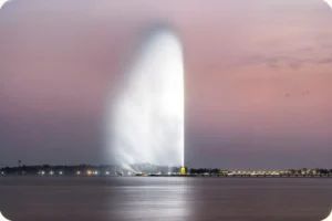 Visit King Fahd Fountain, a famous Saudi tourist spot