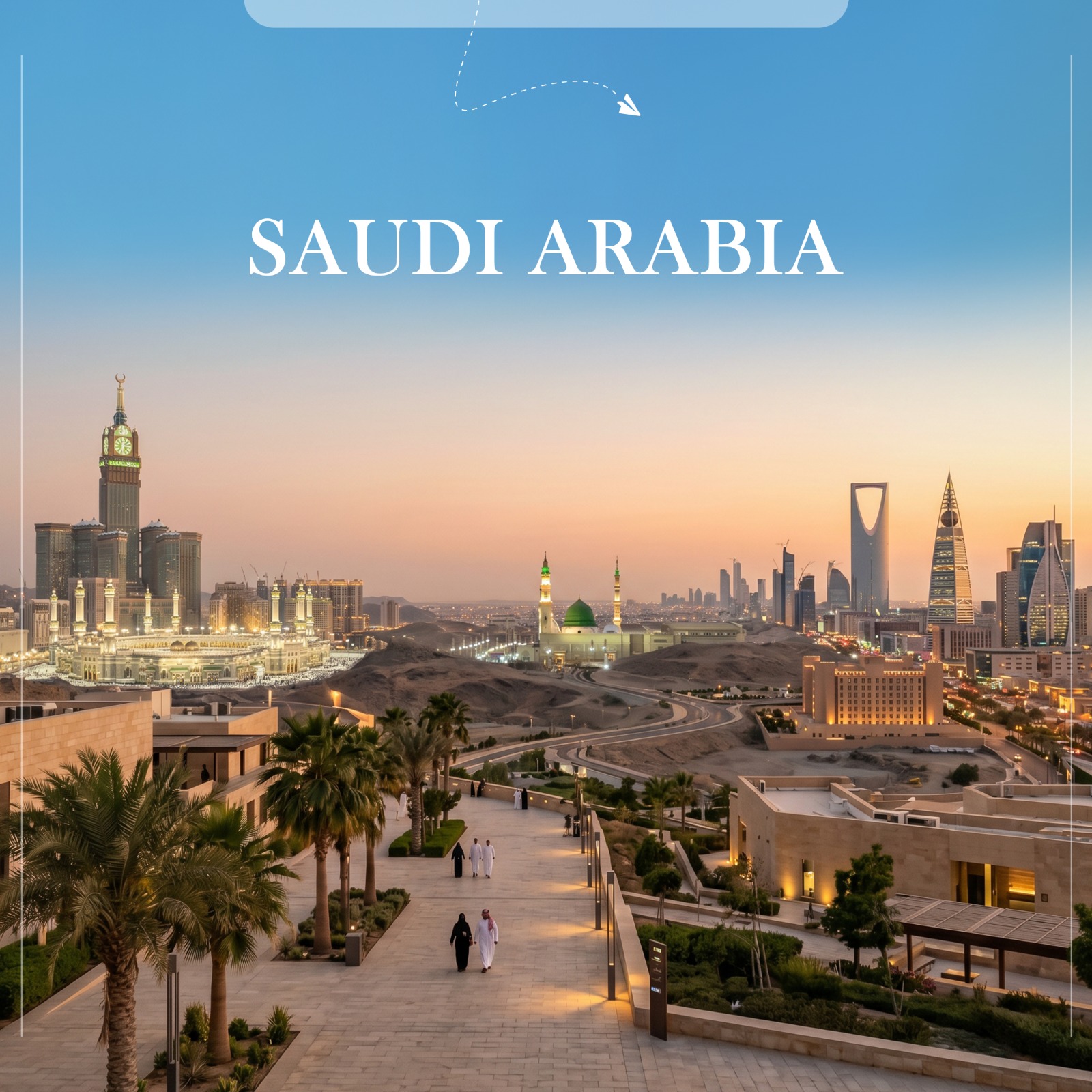 Experience Jeddah, Makkah & Madinah in 10 days—Red Sea views, sacred sites, and spiritual journeys in Saudi Arabia.