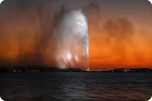  King Fahd Fountain is One of the most recognizable landmarks in Jeddah city