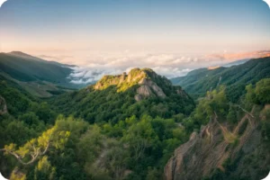 Traditional architecture and mountain scenery in the Aseer region