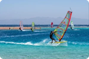 Hiking through dramatic desert and mountain landscapes in The Red Sea Saudi Arabia